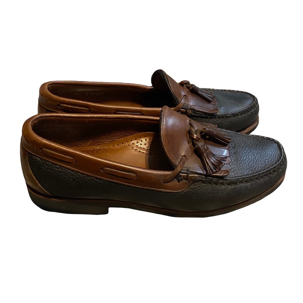Allen Edmonds Nashua Mens Black/Brown Tassel Kiltie Loafers‎ 9.5 D